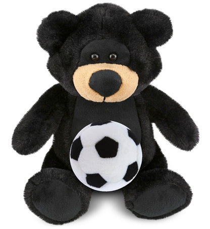 SUPER-SOFT PLUSH - BLACK BEAR 9" WITH SOCCER PLUSH