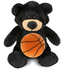 PLUSH BASKETBALL - SUPER-SOFT PLUSH - BLACK BEAR 9"