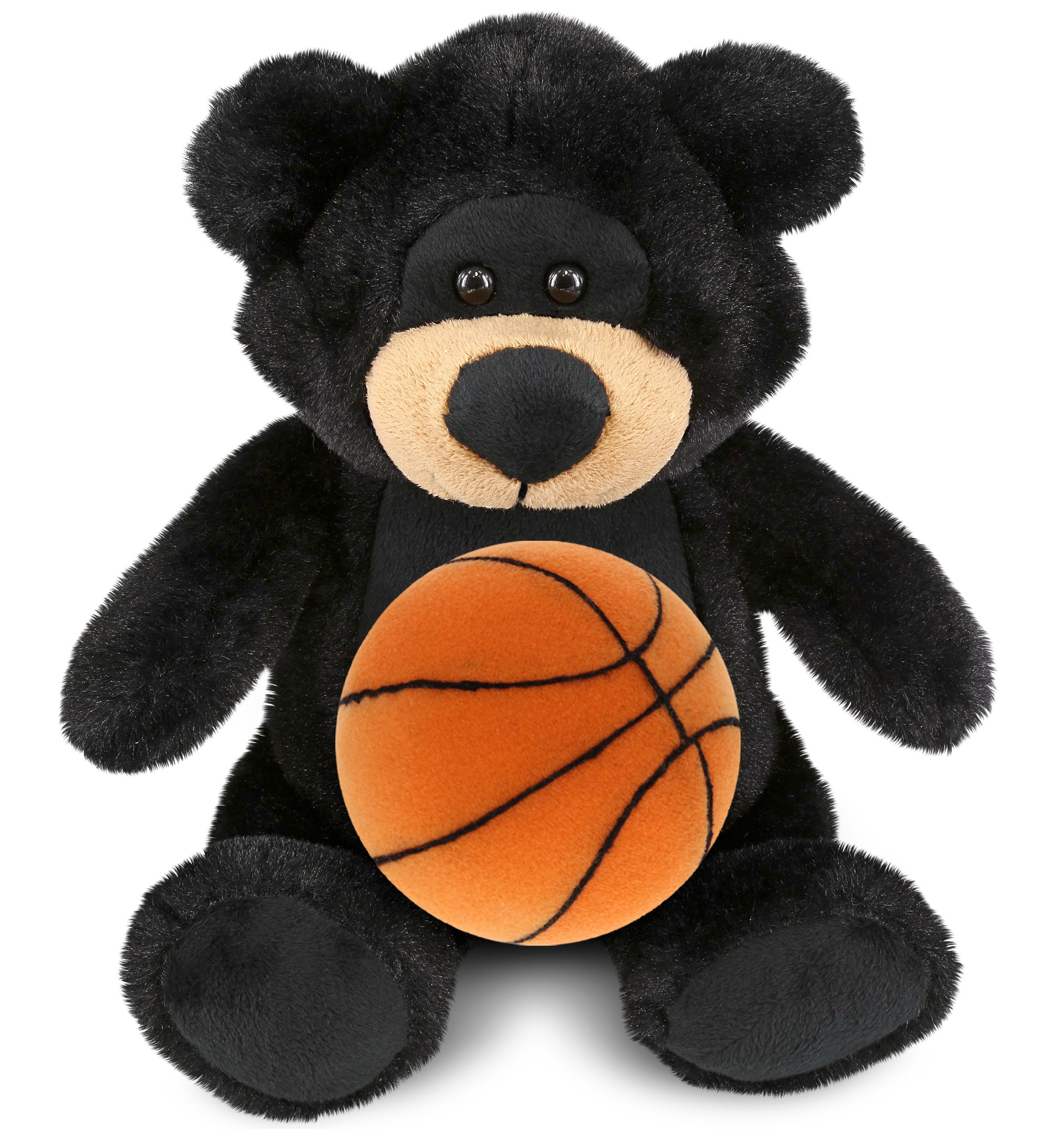 PLUSH BASKETBALL - SUPER-SOFT PLUSH - BLACK BEAR 9"