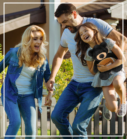 SUPER-SOFT PLUSH - BLACK BEAR 9" WITH FOOTBALL PLUSH