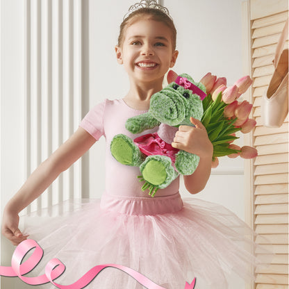 SUPER-SOFT PLUSH - SITTING ALLIGATOR WITH BALLERINA DRESS UP