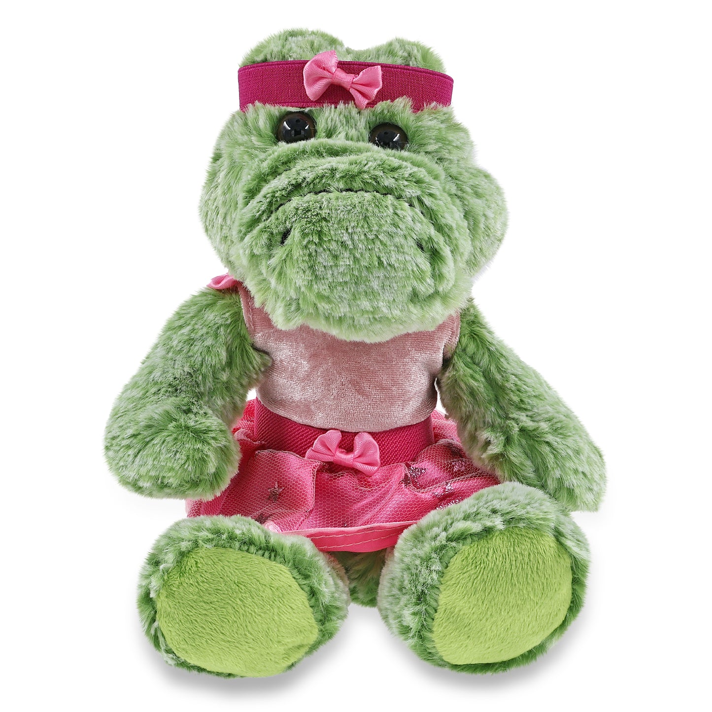 SUPER-SOFT PLUSH - SITTING ALLIGATOR WITH BALLERINA DRESS UP