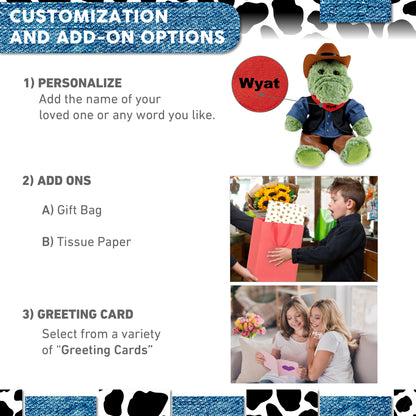 SUPER-SOFT PLUSH - SITTING ALLIGATOR With COWBOY Dress Up