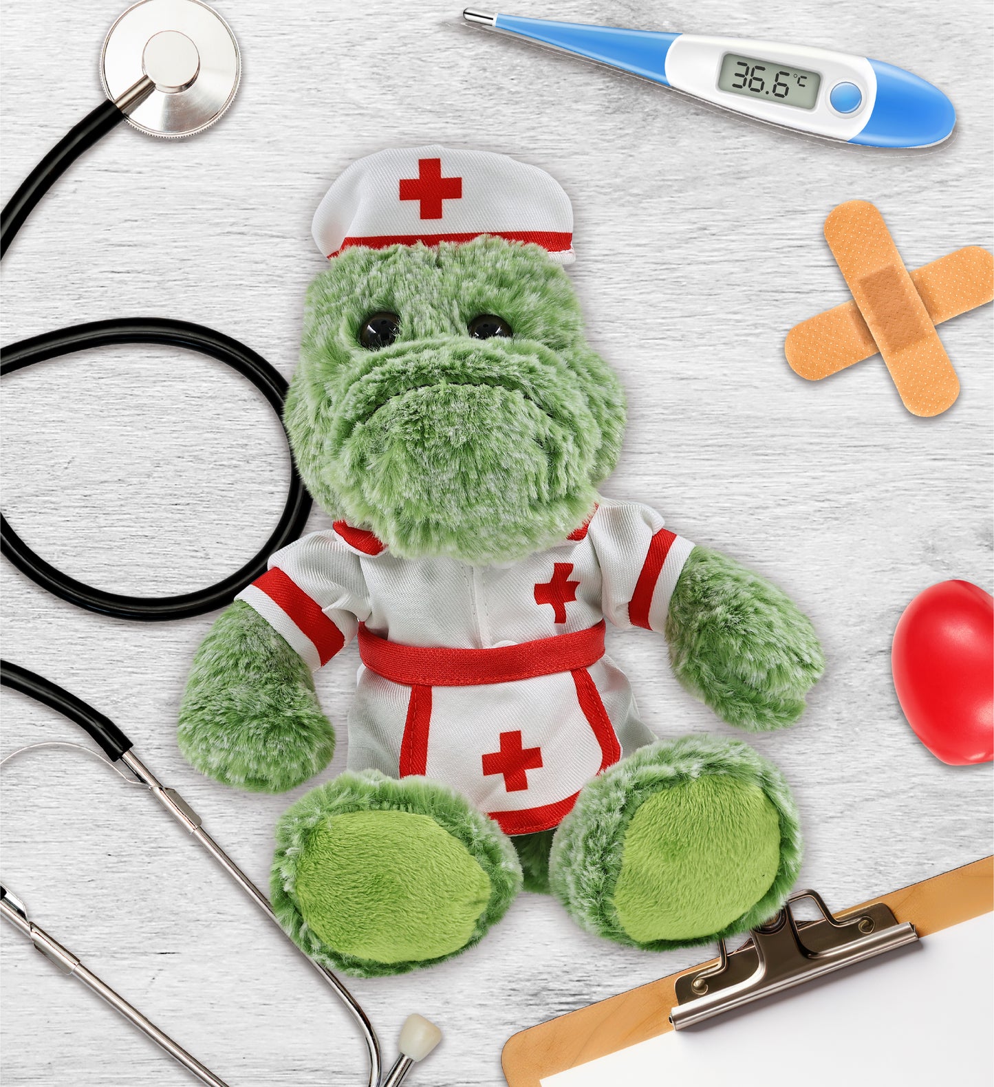 SUPER-SOFT PLUSH - SITTING ALLIGATOR NURSE