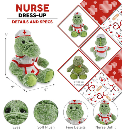 SUPER-SOFT PLUSH - SITTING ALLIGATOR NURSE