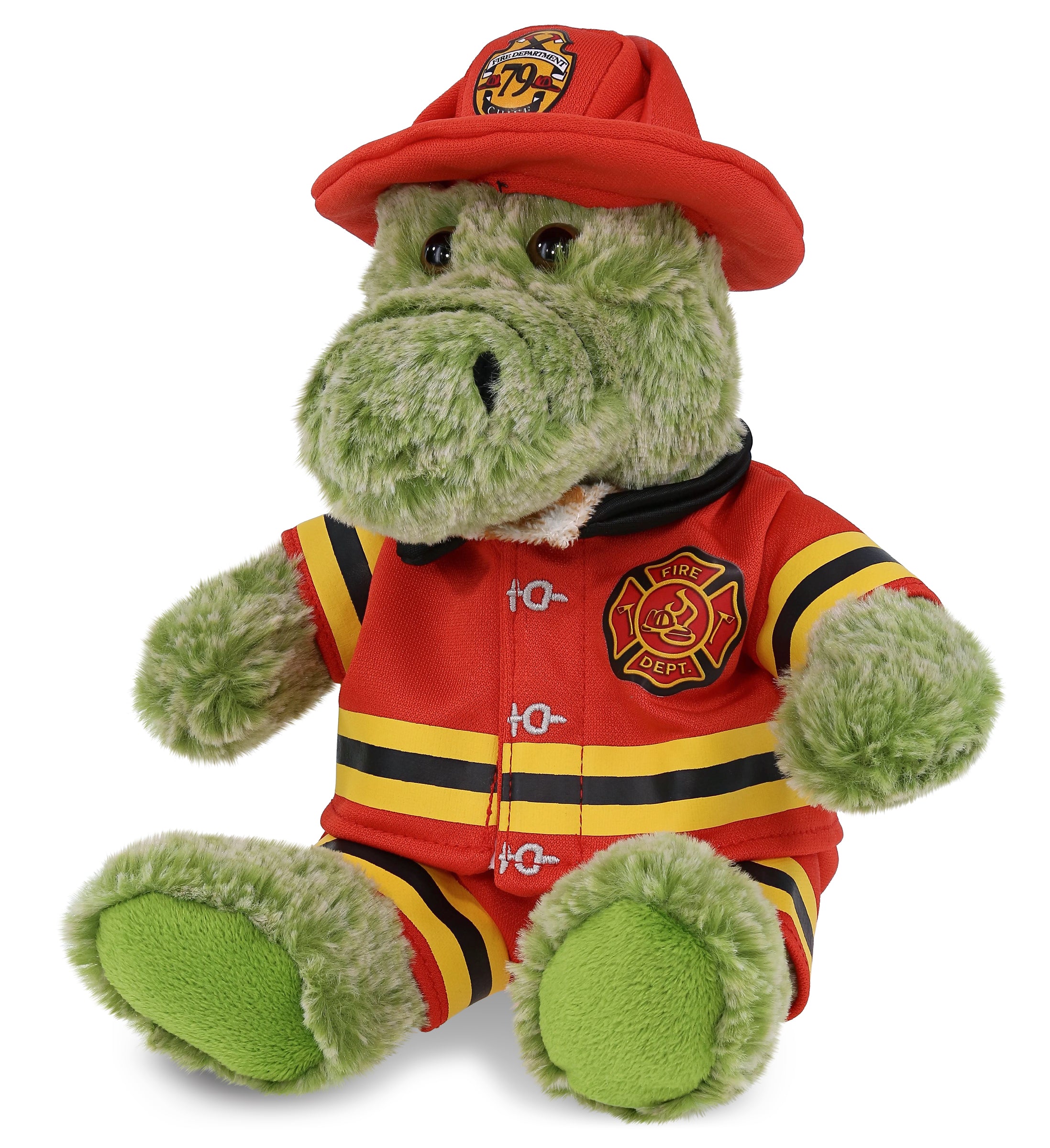 PLUSH FIREMAN - SUPER-SOFT PLUSH - SITTING ALLIGATOR
