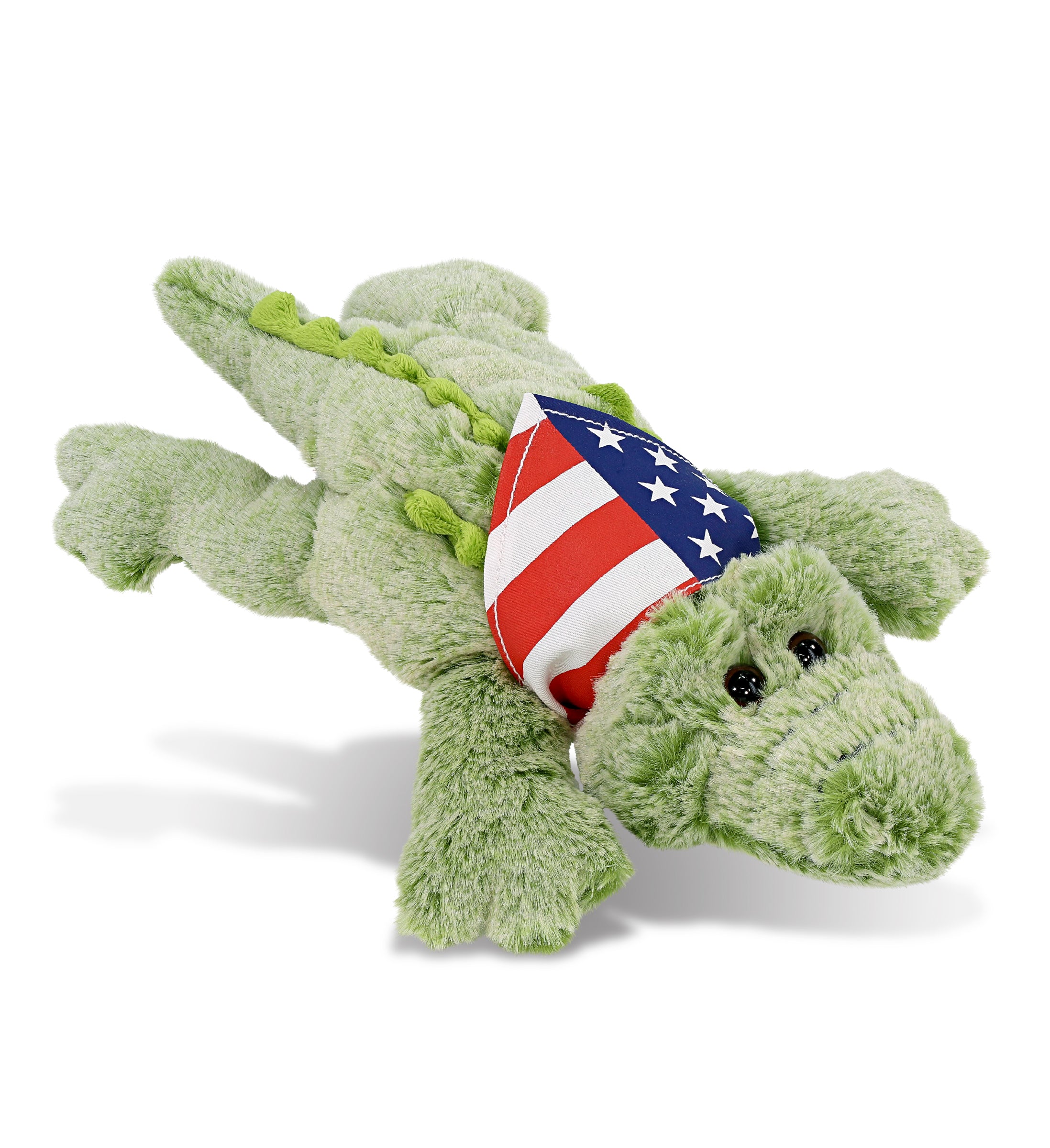 SUPER-SOFT PLUSH - ALLIGATOR SMALL WITH USA FLAG BANDANA