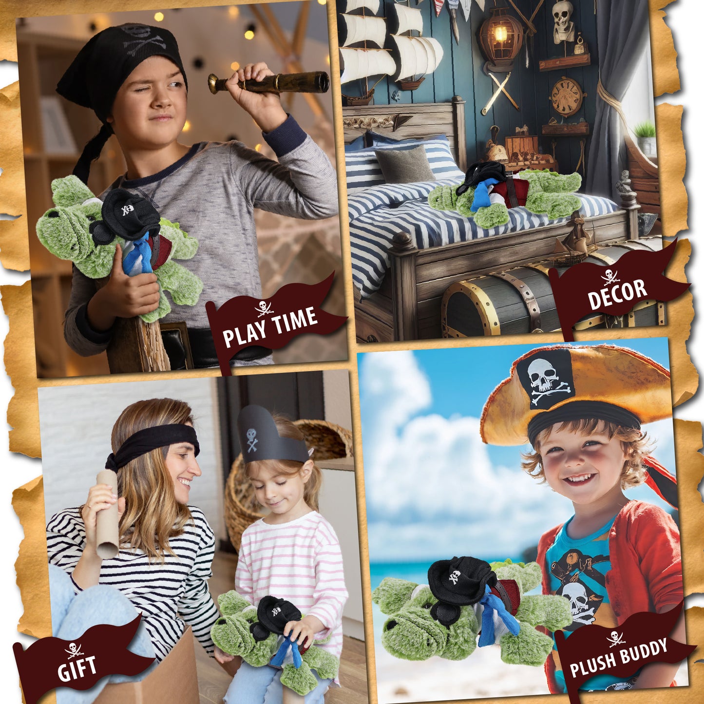 SUPER-SOFT PLUSH - ALLIGATOR SMALL PIRATE DRESS UP