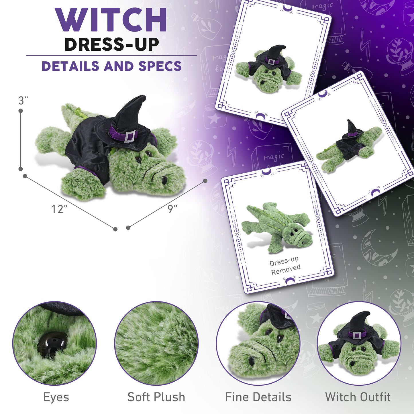 SUPER-SOFT PLUSH - ALLIGATOR SMALL WITCH DRESS UP