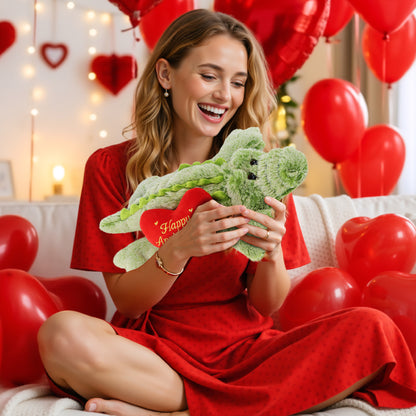 SUPER-SOFT PLUSH - ALLIGATOR SMALL WITH HAPPY ANNIVERSARY HEART