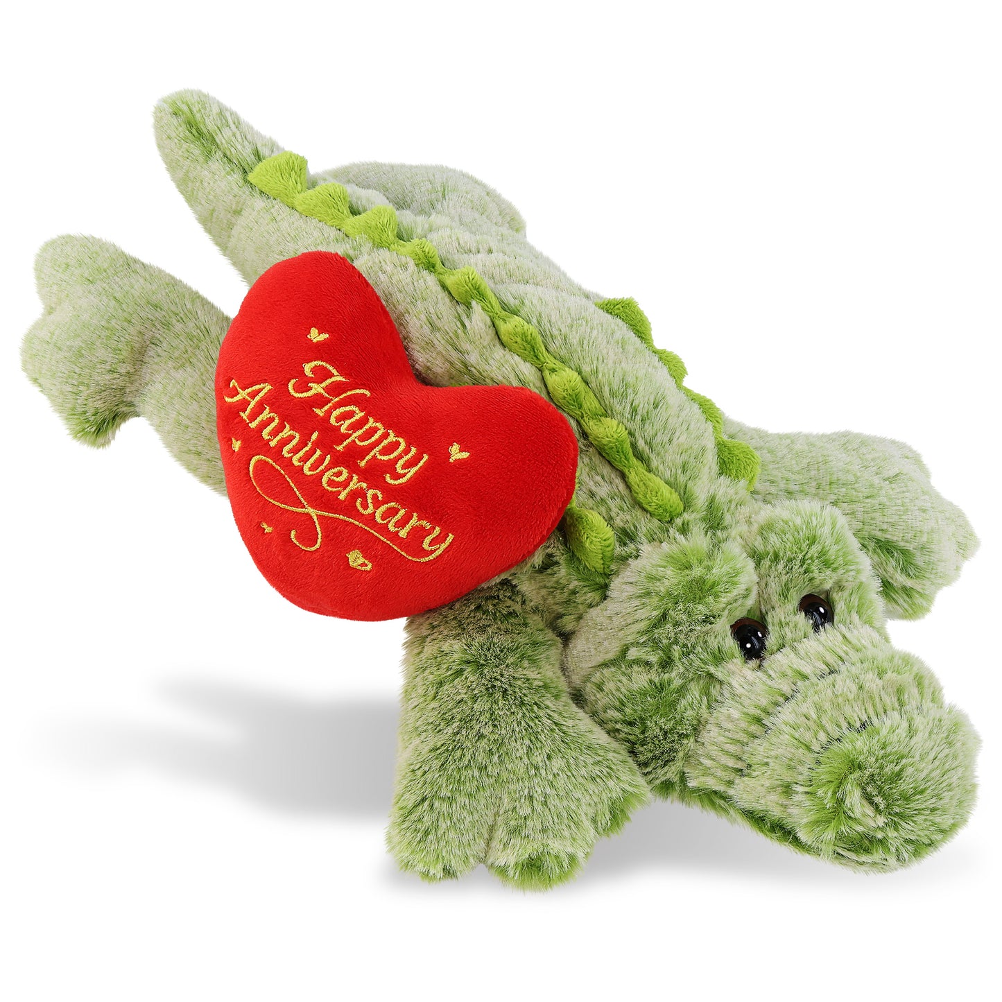 SUPER-SOFT PLUSH - ALLIGATOR SMALL WITH HAPPY ANNIVERSARY HEART