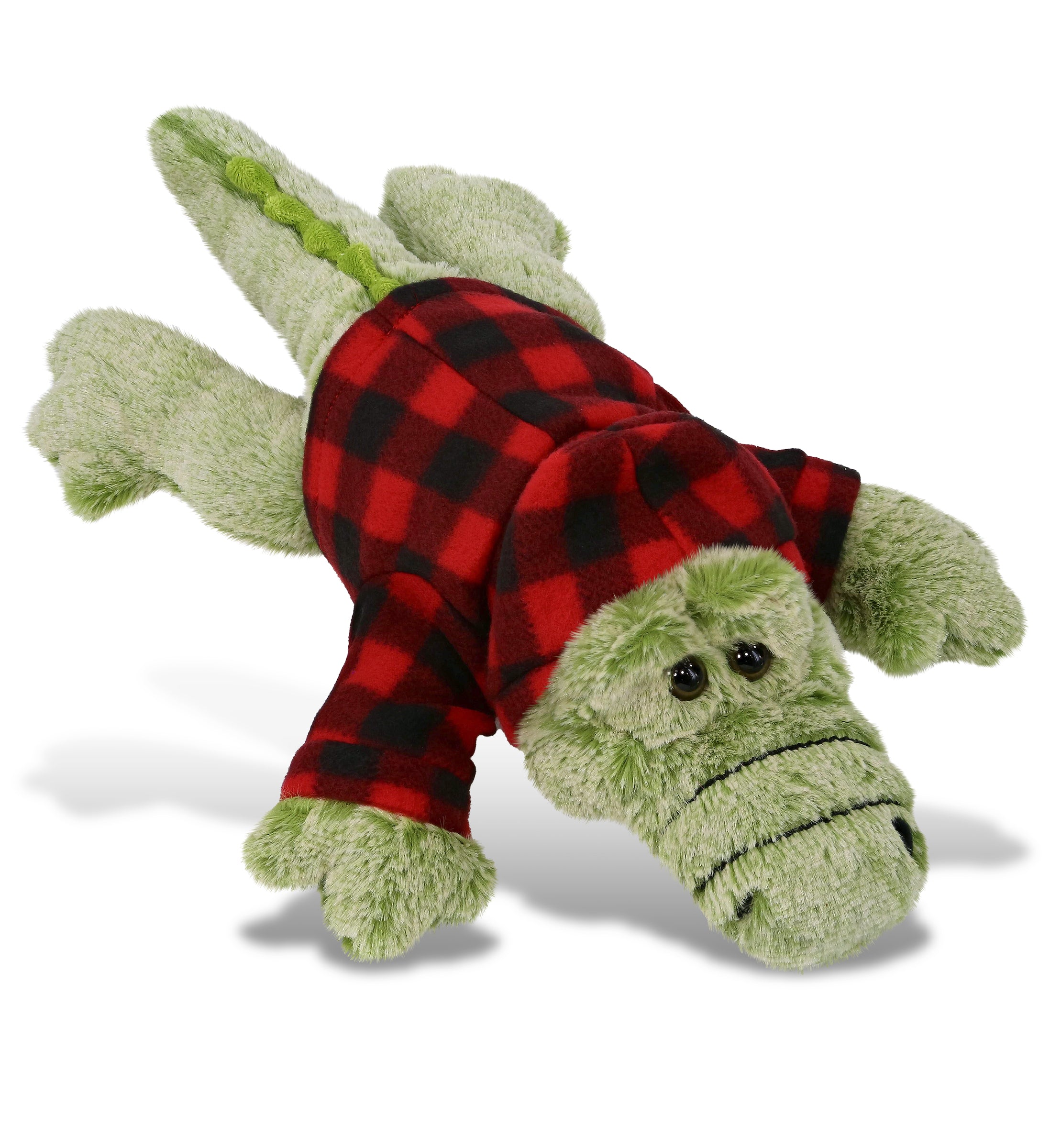 PLUSH RED PLAID HOODIE - SUPER-SOFT PLUSH - ALLIGATOR LARGE