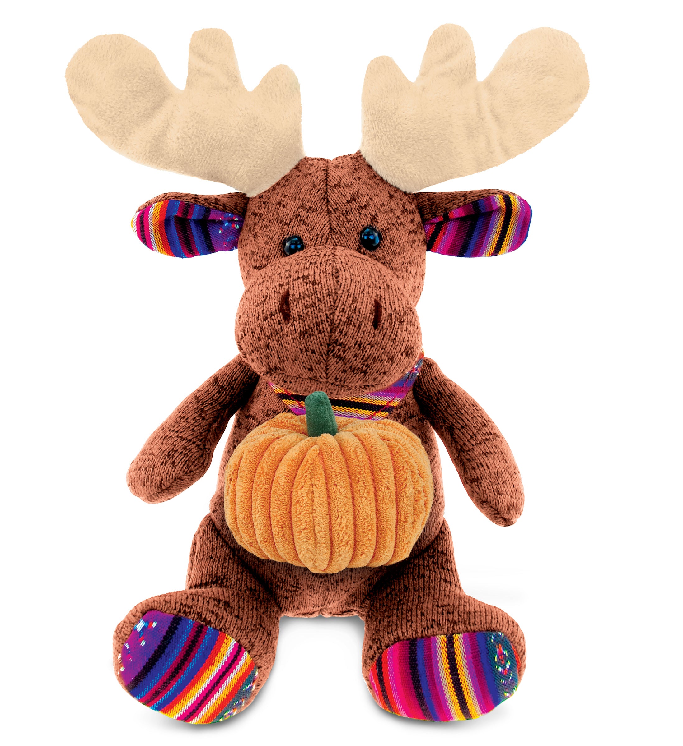 PLUSH PUMPKIN - FUNKY PLUSH - SITTING BROWN MOOSE