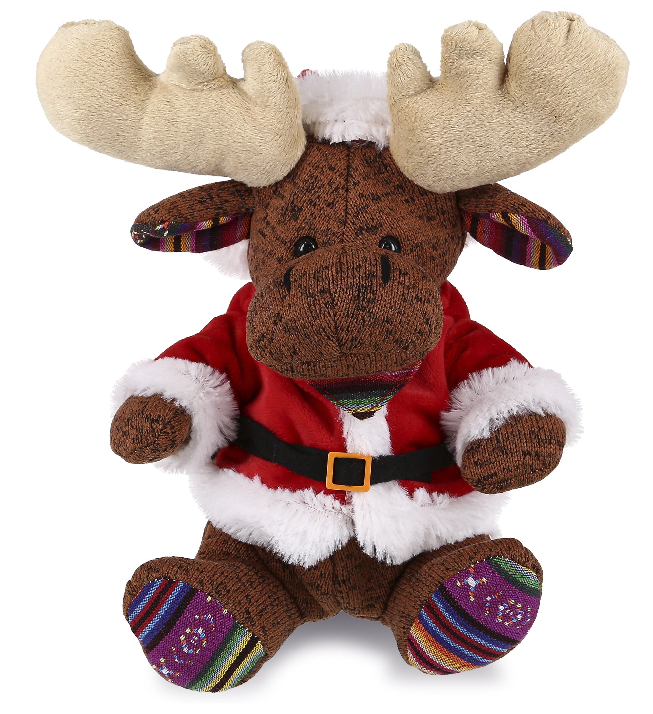 PLUSH SANTA - FUNKY PLUSH - SITTING BROWN MOOSE