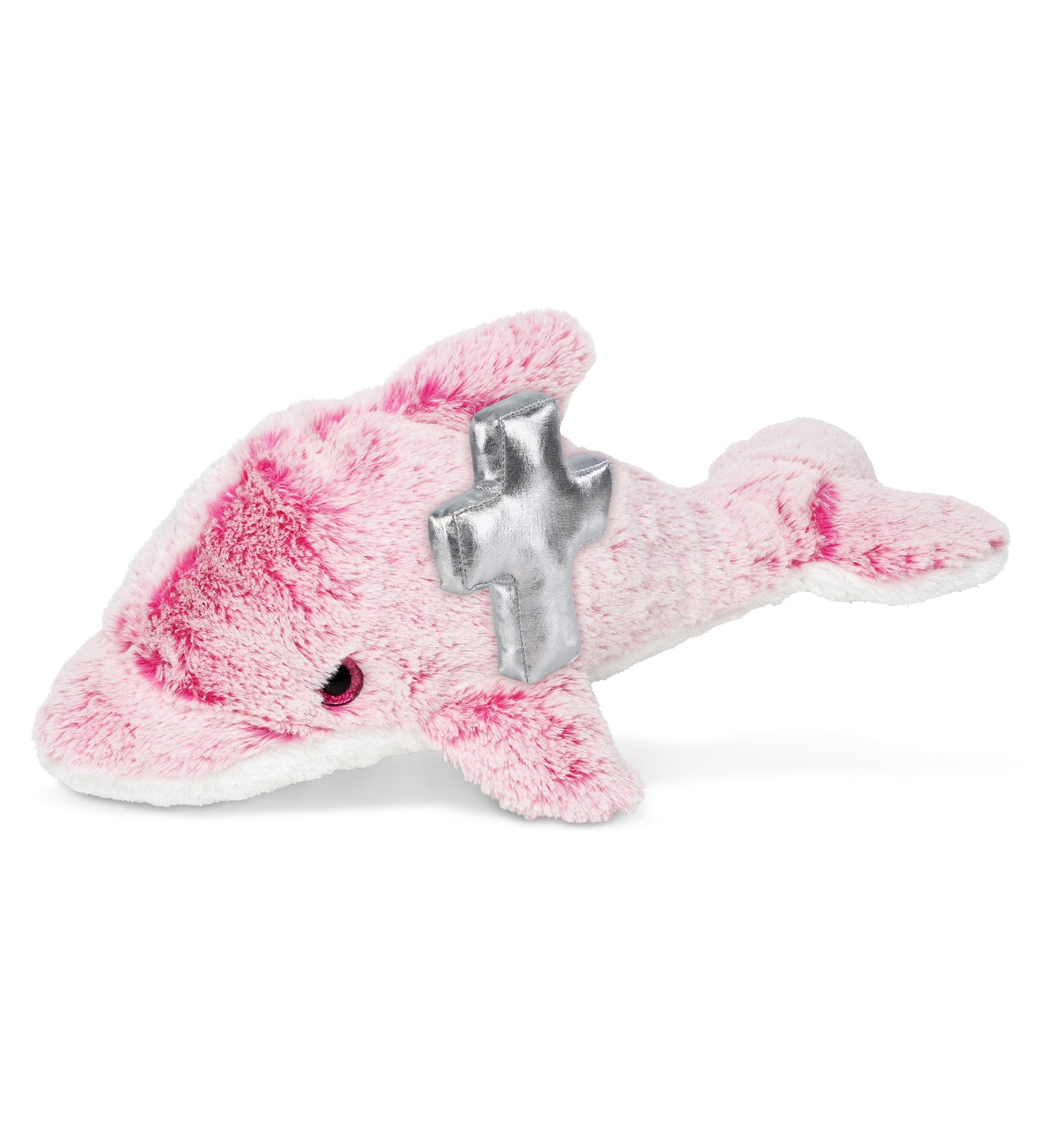 PLUSH CROSS - SUPER SOFT PLUSH - PINK DOLPHIN