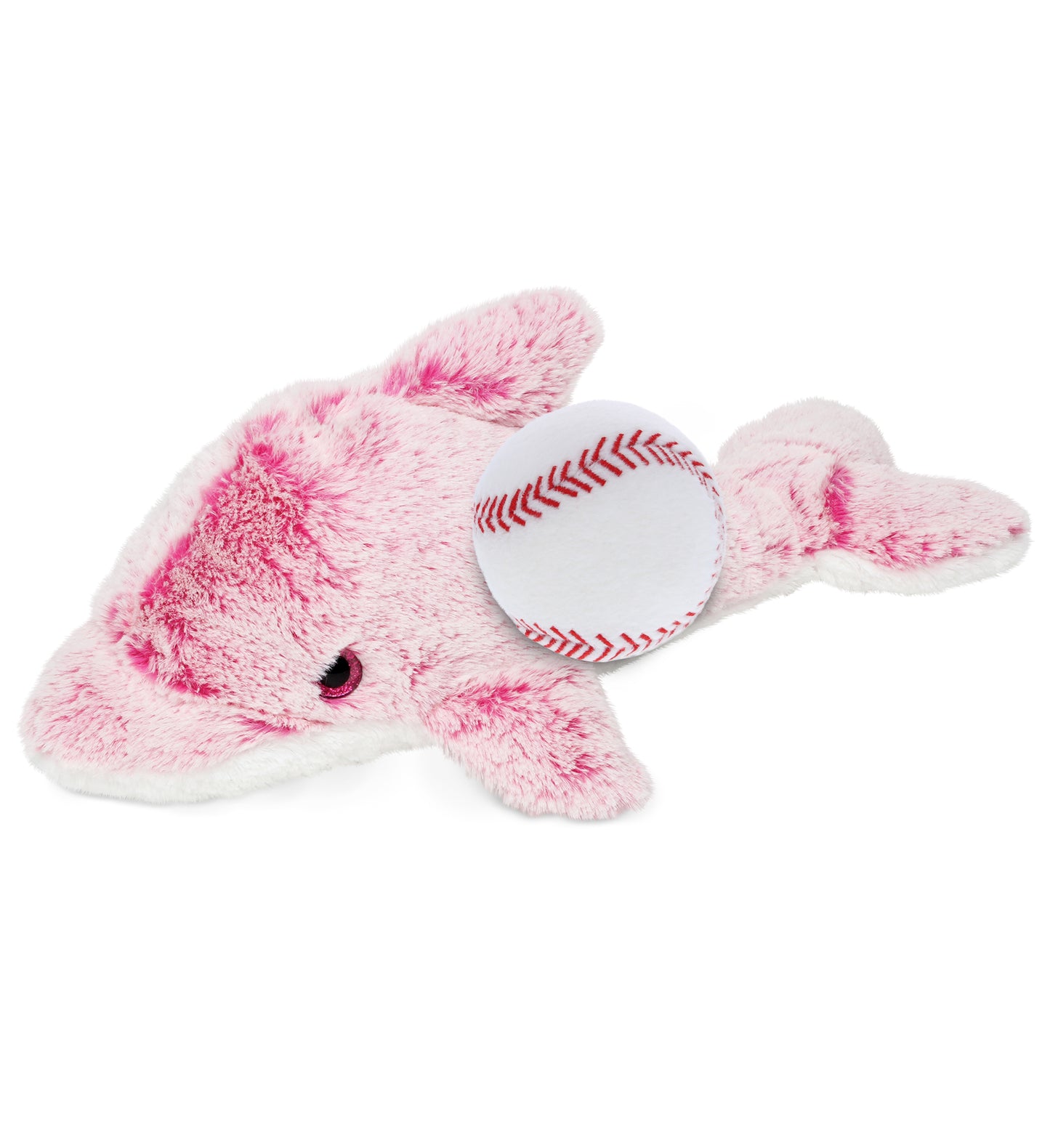 PLUSH BASEBALL - SUPER SOFT PLUSH - PINK DOLPHIN
