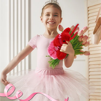 SUPER SOFT PLUSH - ELEGANT RED LOBSTER WITH BALLERINA DRESS UP