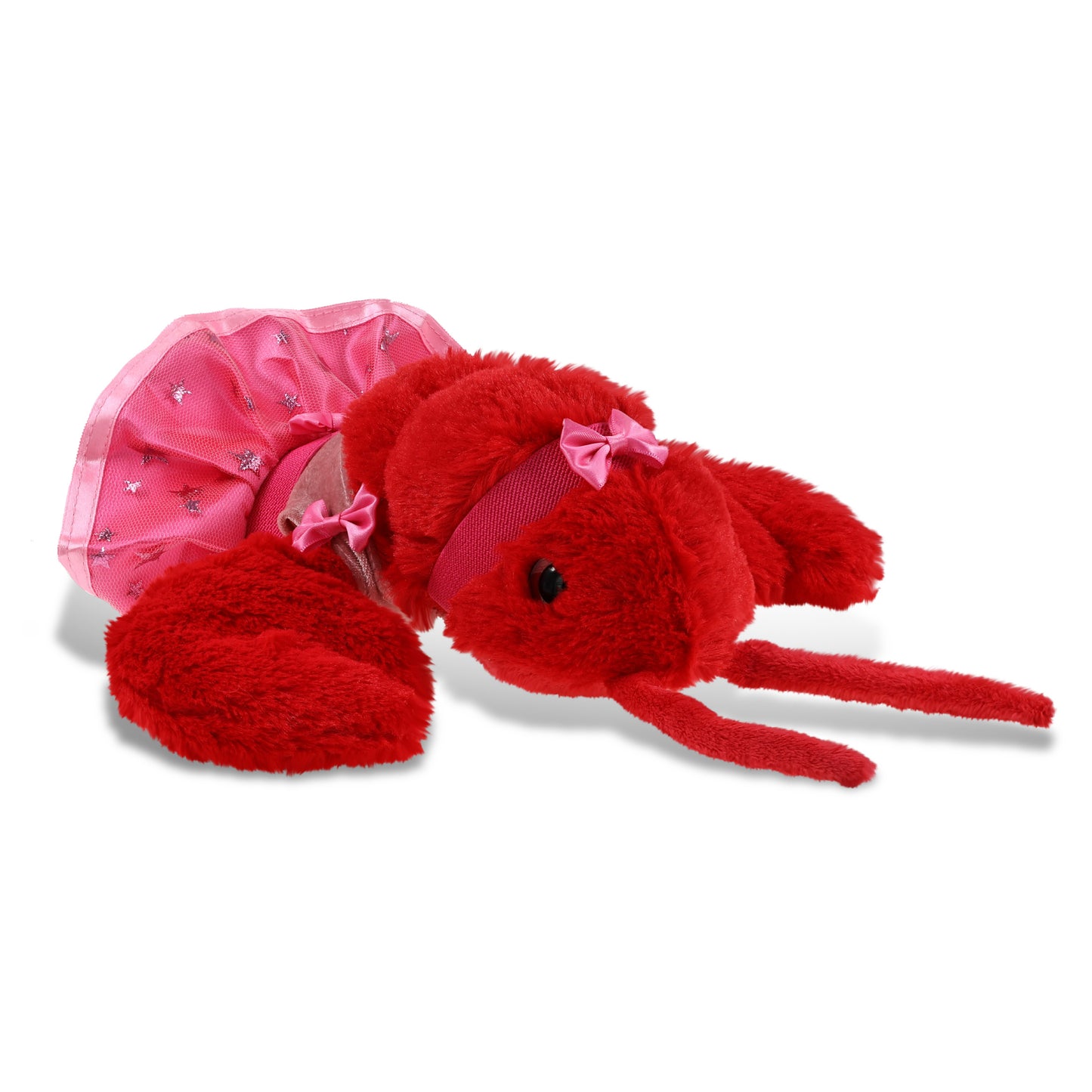 SUPER SOFT PLUSH - ELEGANT RED LOBSTER WITH BALLERINA DRESS UP