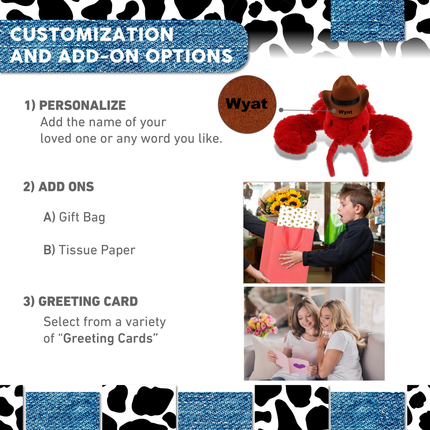 SUPER SOFT PLUSH - ELEGANT RED LOBSTER With COWBOY Dress Up