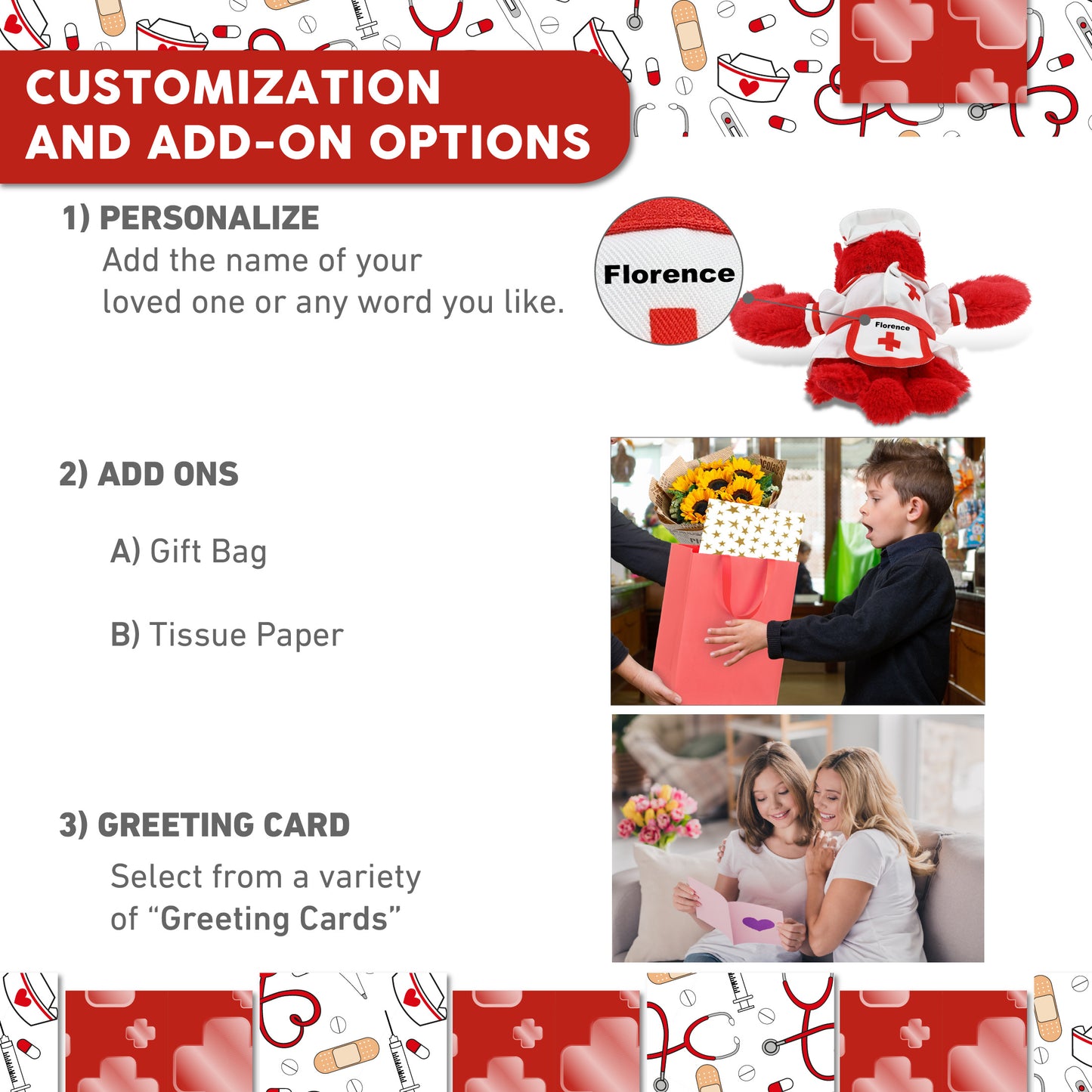 SUPER SOFT PLUSH - ELEGANT RED LOBSTER NURSE