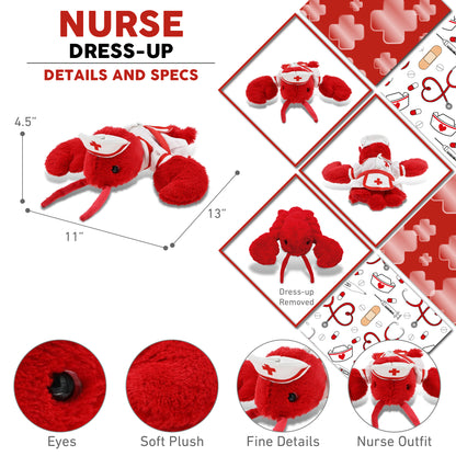 SUPER SOFT PLUSH - ELEGANT RED LOBSTER NURSE