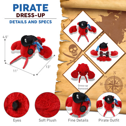 SUPER SOFT PLUSH - ELEGANT RED LOBSTER PIRATE DRESS UP