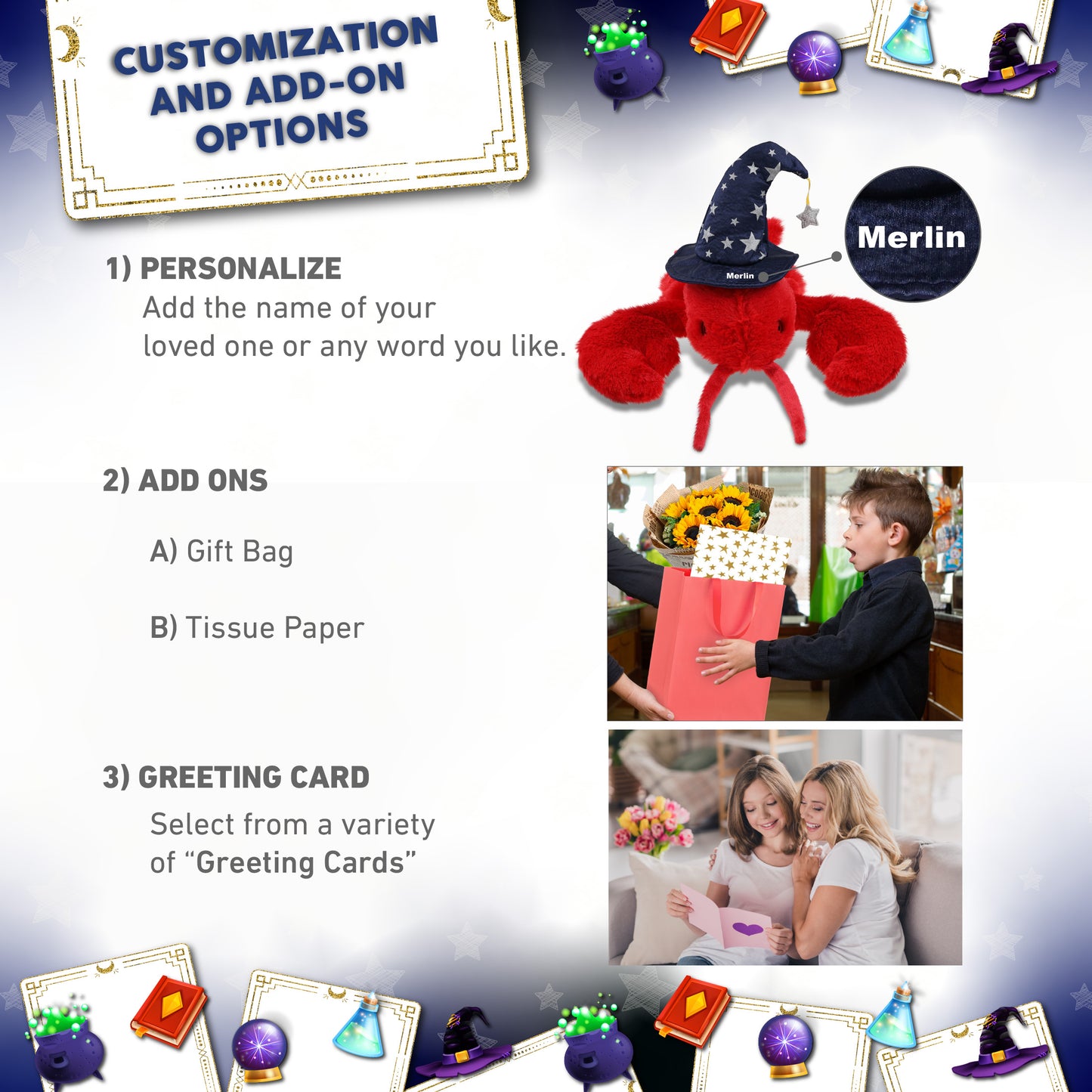 SUPER SOFT PLUSH - ELEGANT RED LOBSTER WIZARD