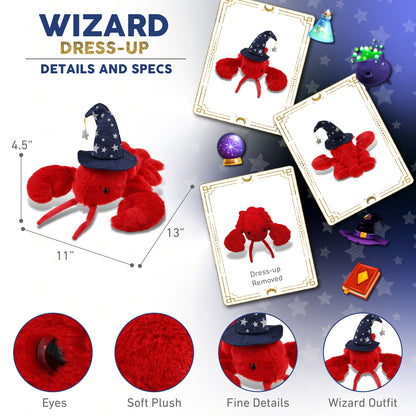 SUPER SOFT PLUSH - ELEGANT RED LOBSTER WIZARD