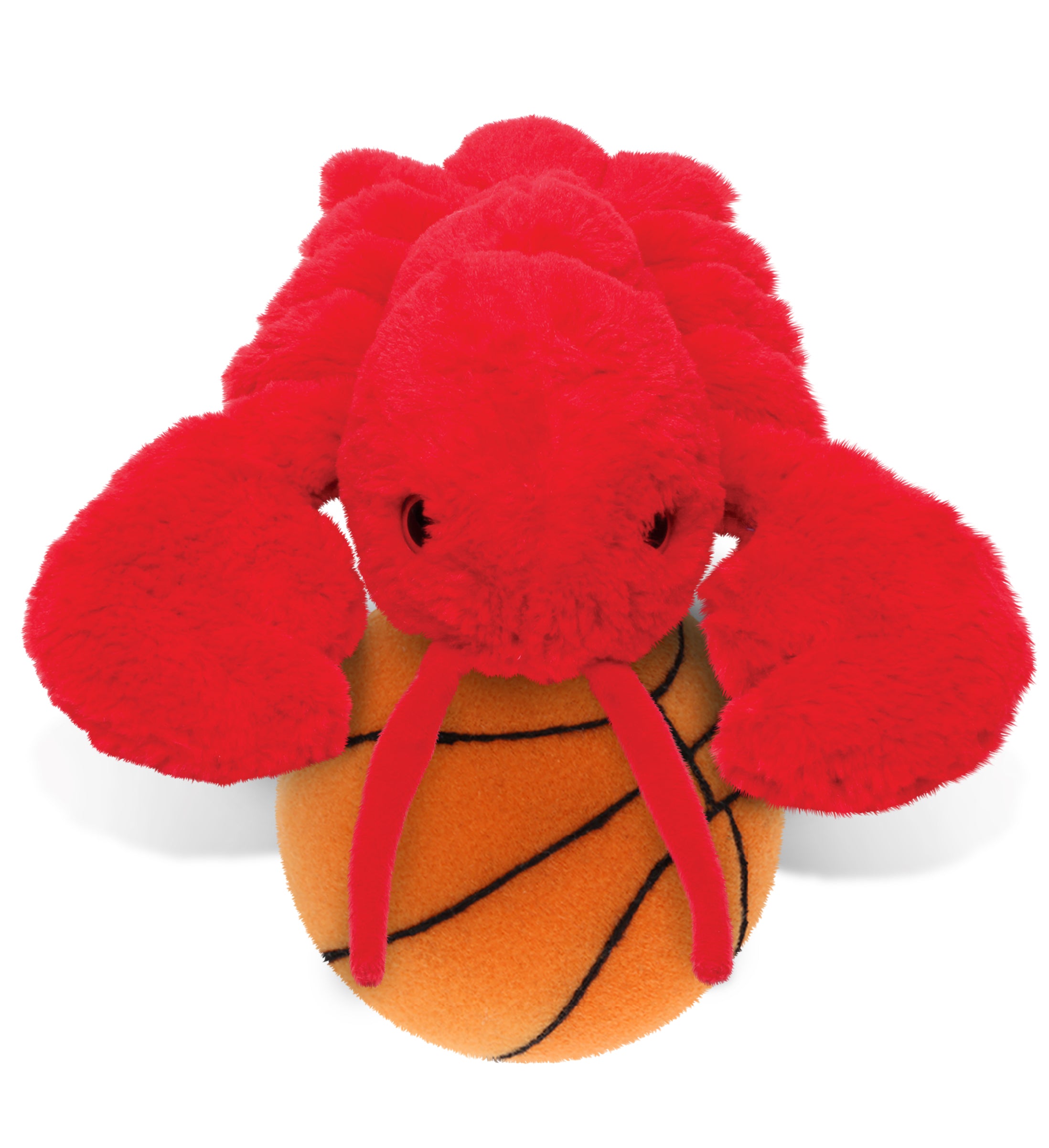 PLUSH BASKETBALL - SUPER SOFT PLUSH - ELEGANT RED LOBSTER