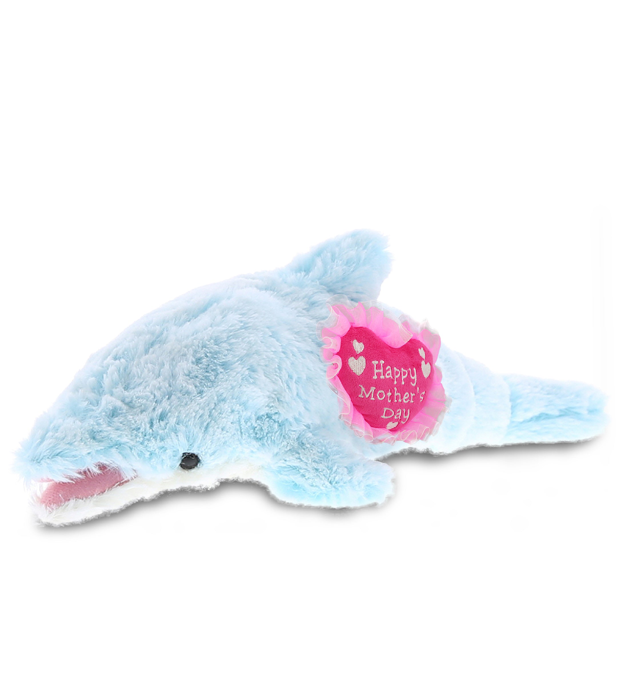 PLUSH MOTHERS DAY HEART - SUPER-SOFT PLUSH - DOLPHIN SMALL