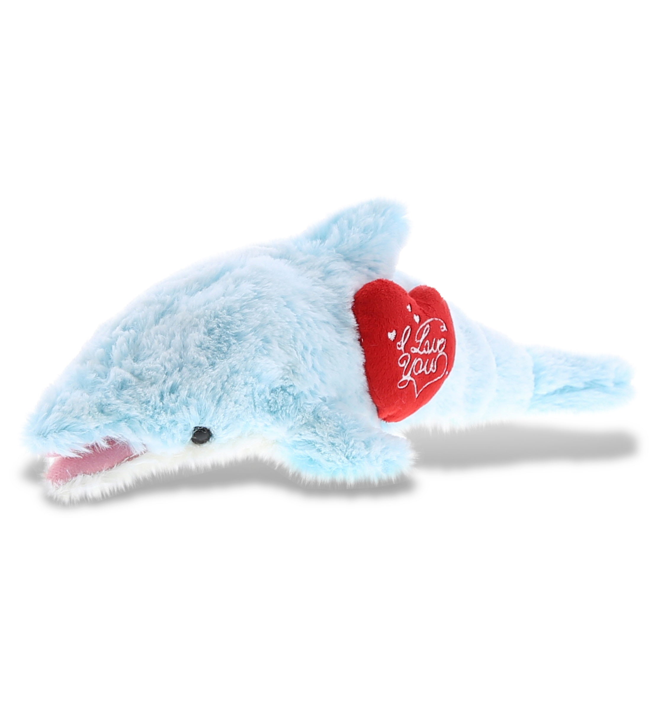 PLUSH I LOVE YOU RED HEART - SUPER-SOFT PLUSH - DOLPHIN SMALL