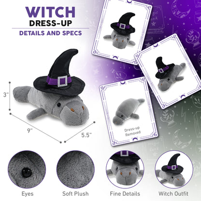 WILD COLLECTION PLUSH - 9" GREY MANATEE WITCH