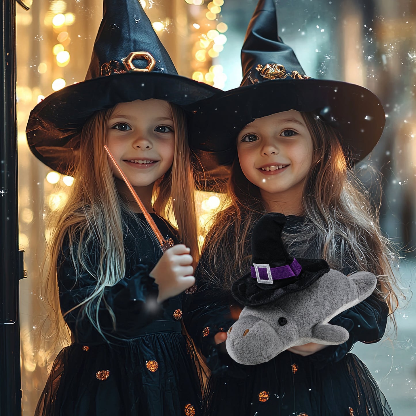 WILD COLLECTION PLUSH - 9" GREY MANATEE WITCH