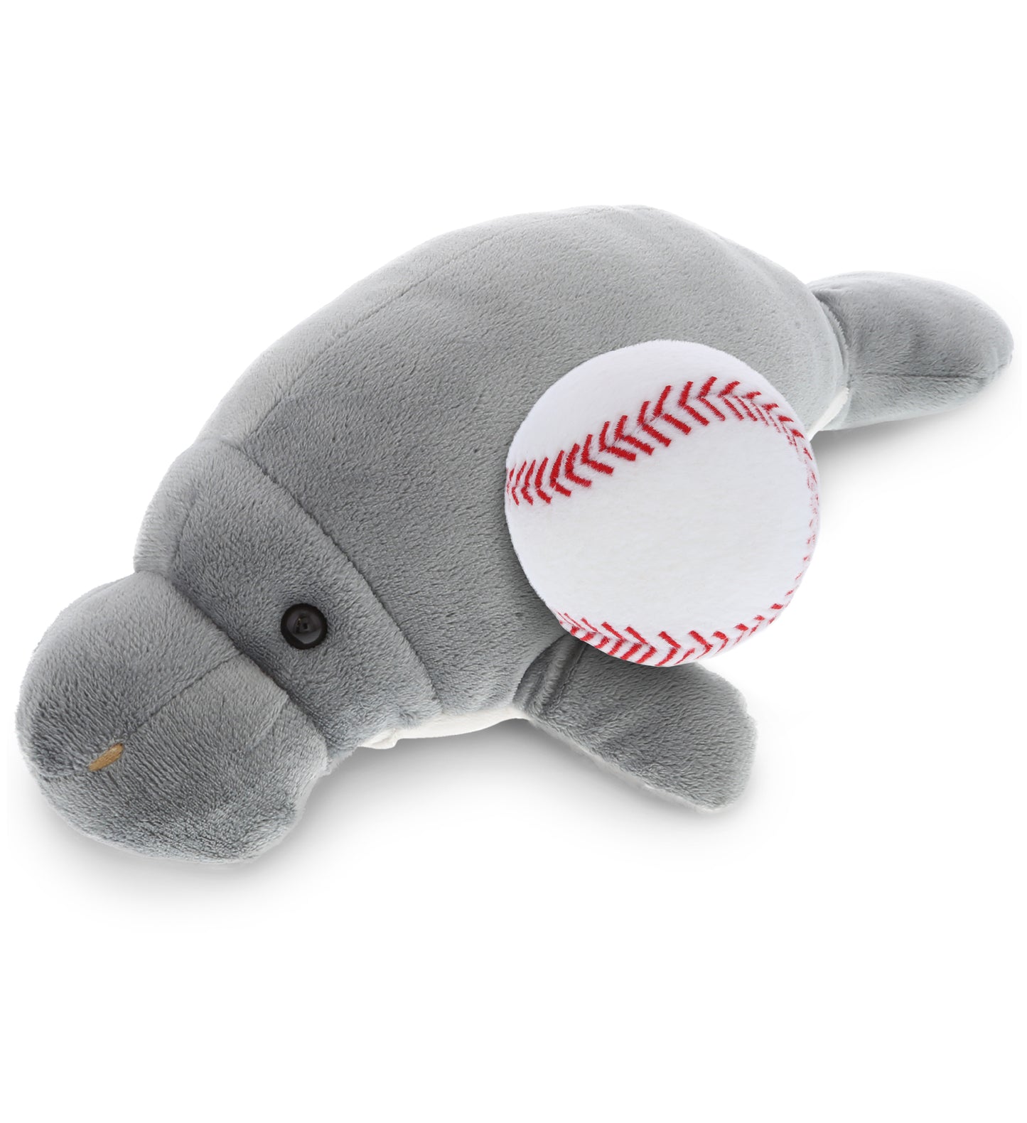 PLUSH BASEBALL - WILD COLLECTION PLUSH - 9" GREY MANATEE
