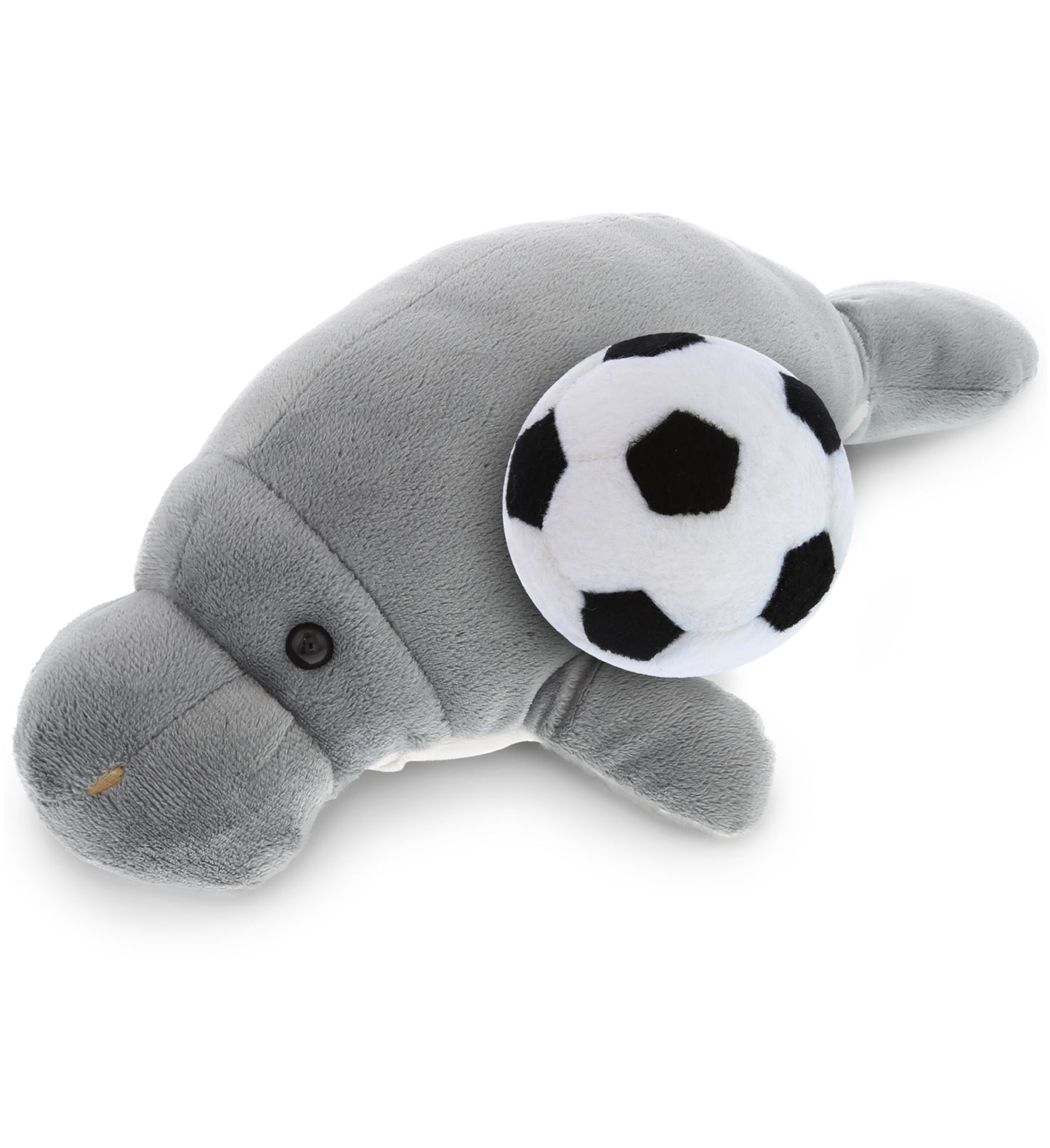 PLUSH SOCCER BALL - WILD COLLECTION PLUSH - 9" GREY MANATEE