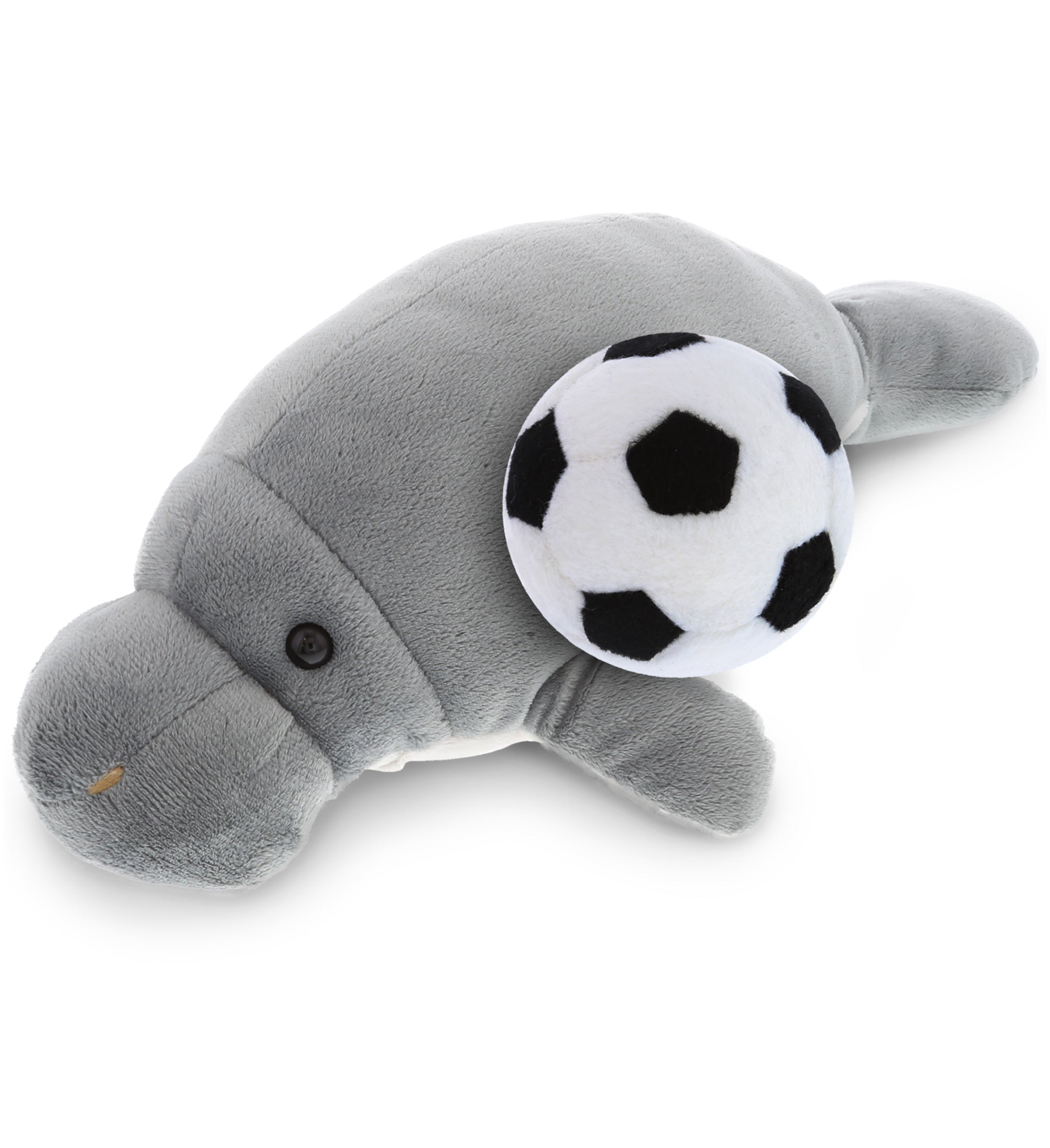 PLUSH SOCCER BALL - WILD COLLECTION PLUSH - 9" GREY MANATEE