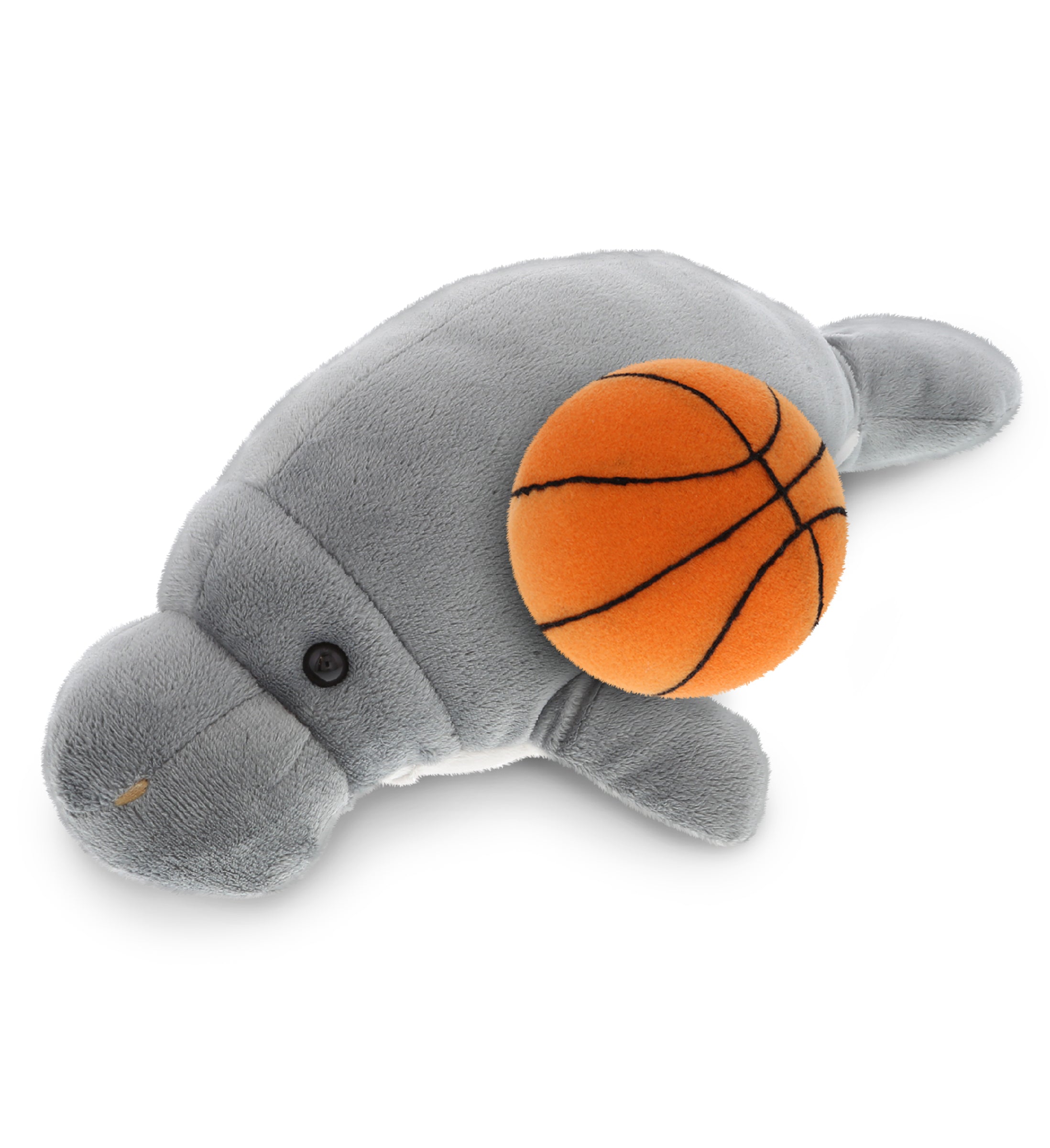 PLUSH BASKETBALL - WILD COLLECTION PLUSH - 9" GREY MANATEE