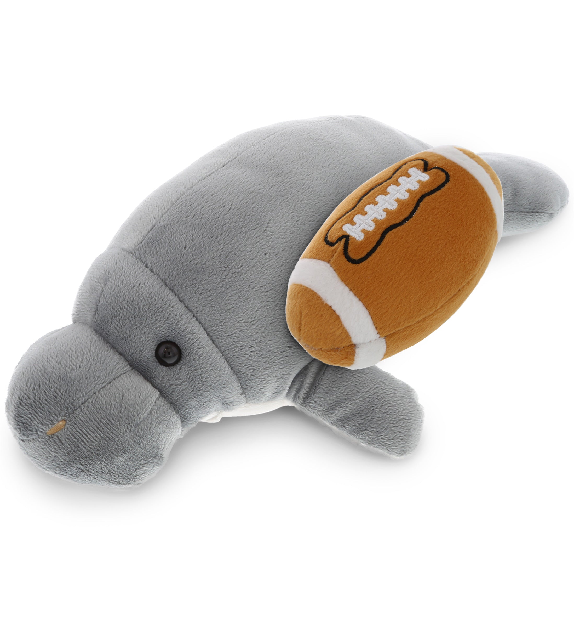 PLUSH FOOTBALL - WILD COLLECTION PLUSH - 9" GREY MANATEE