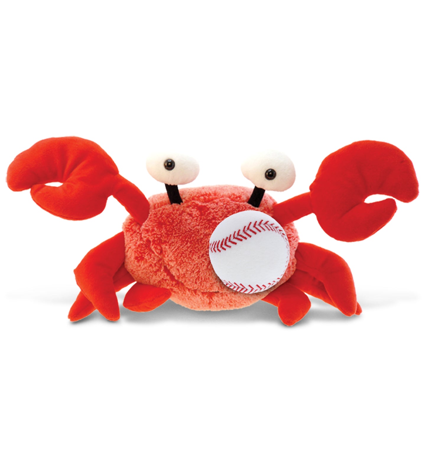 PLUSH BASEBALL - SUPER-SOFT PLUSH - RED CRAB 12"