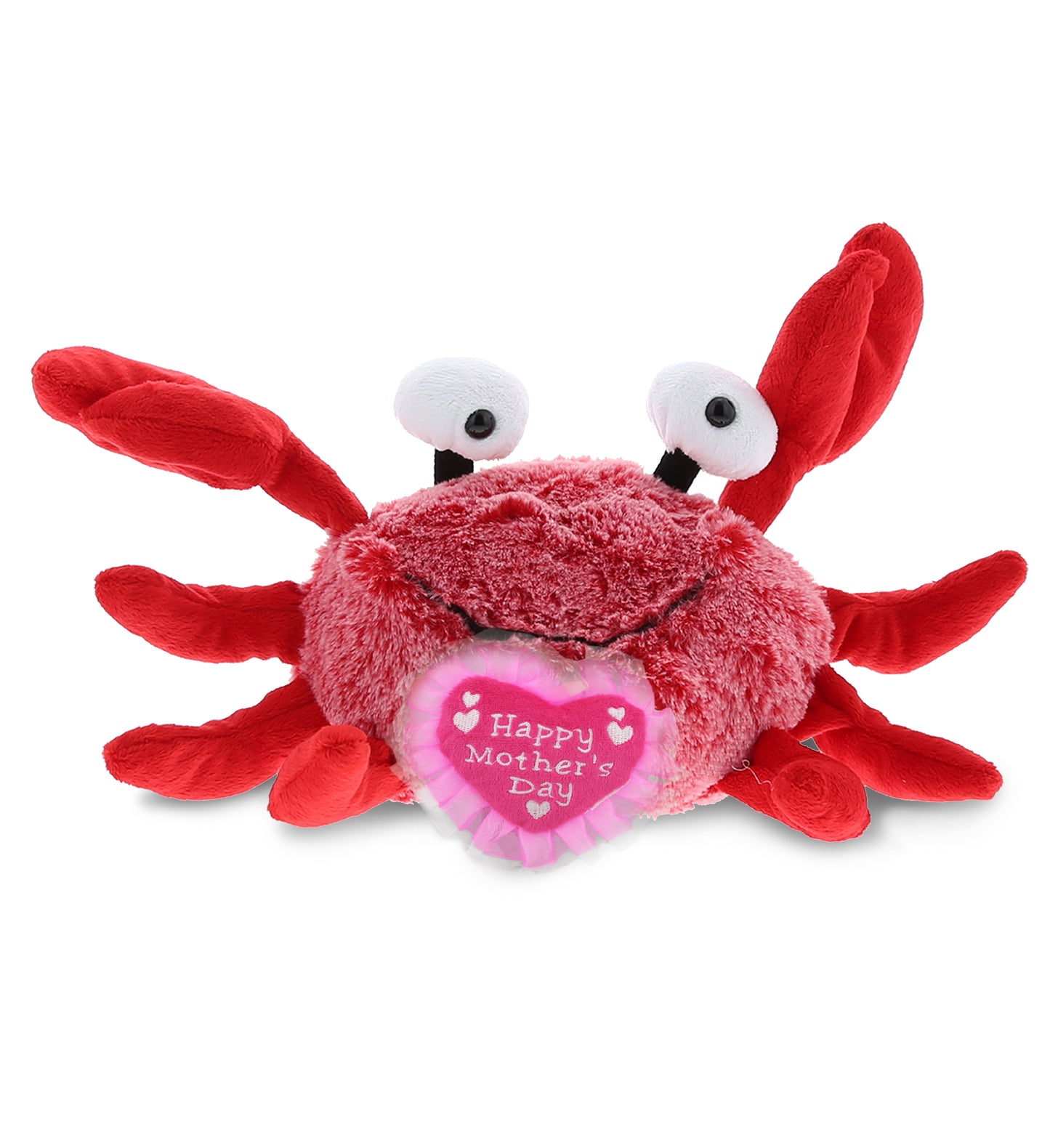 PLUSH MOTHERS DAY HEART - SUPER-SOFT PLUSH - RED CRAB 12"