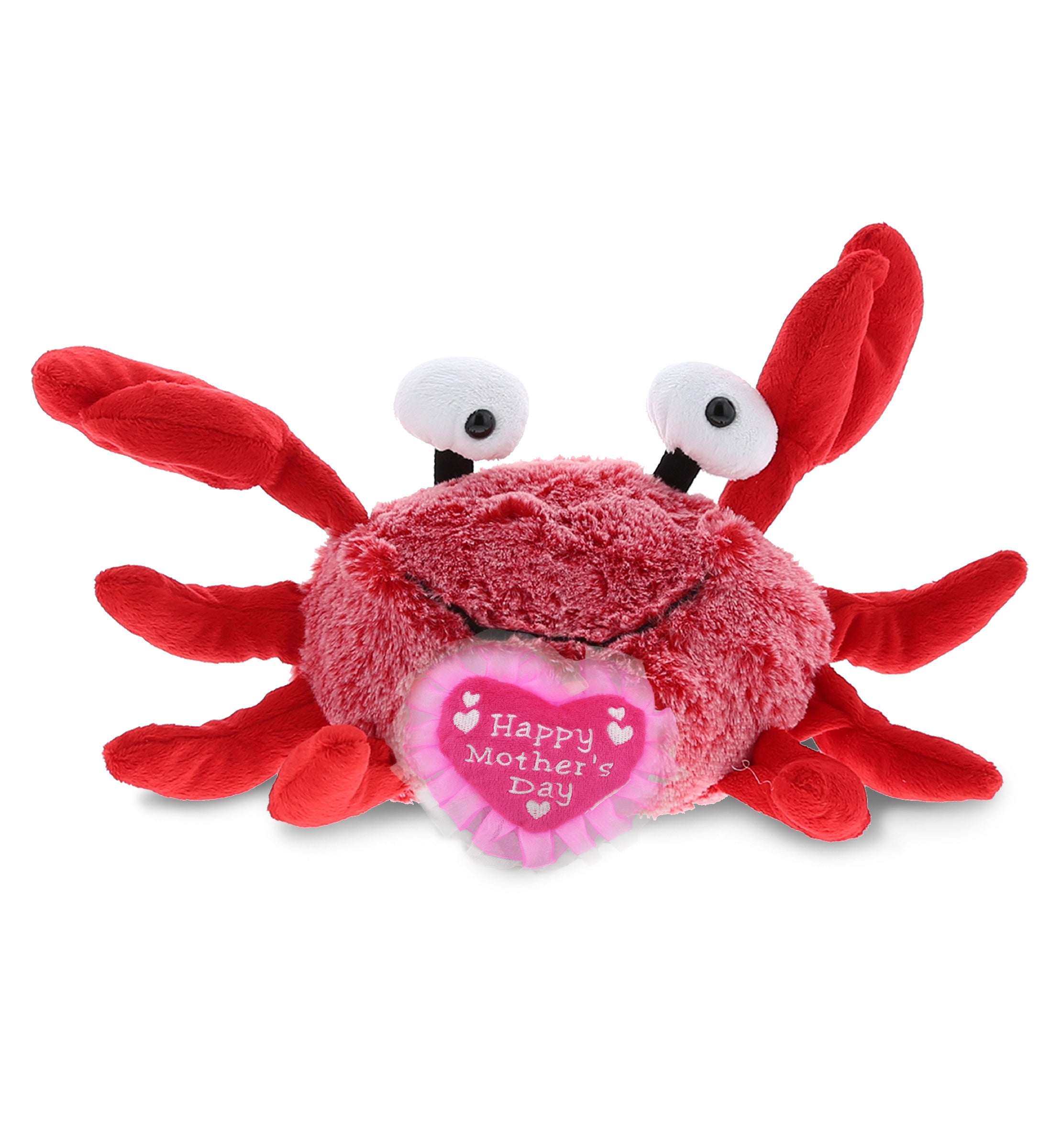 PLUSH MOTHERS DAY HEART - SUPER-SOFT PLUSH - RED CRAB 12"