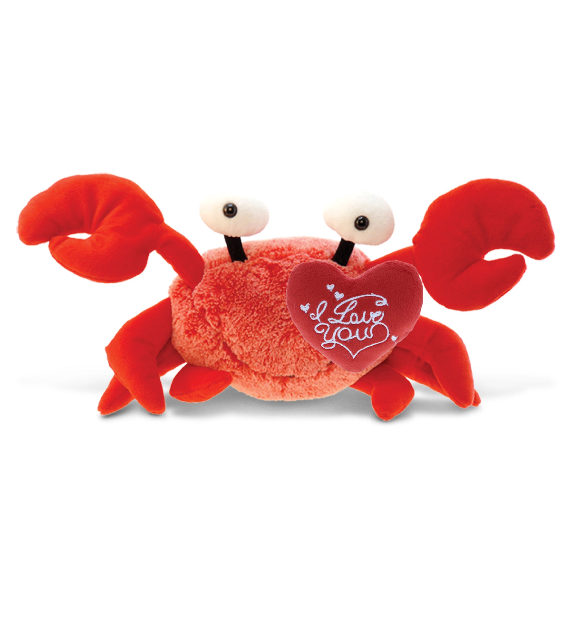 PLUSH I LOVE YOU RED HEART - SUPER-SOFT PLUSH - RED CRAB 12"