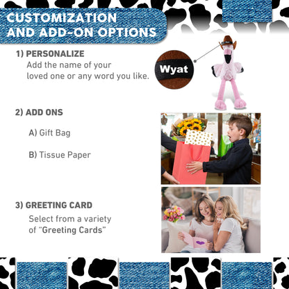 SUPER-SOFT PLUSH - PINK FLAMINGO COWBOY DRESS UP