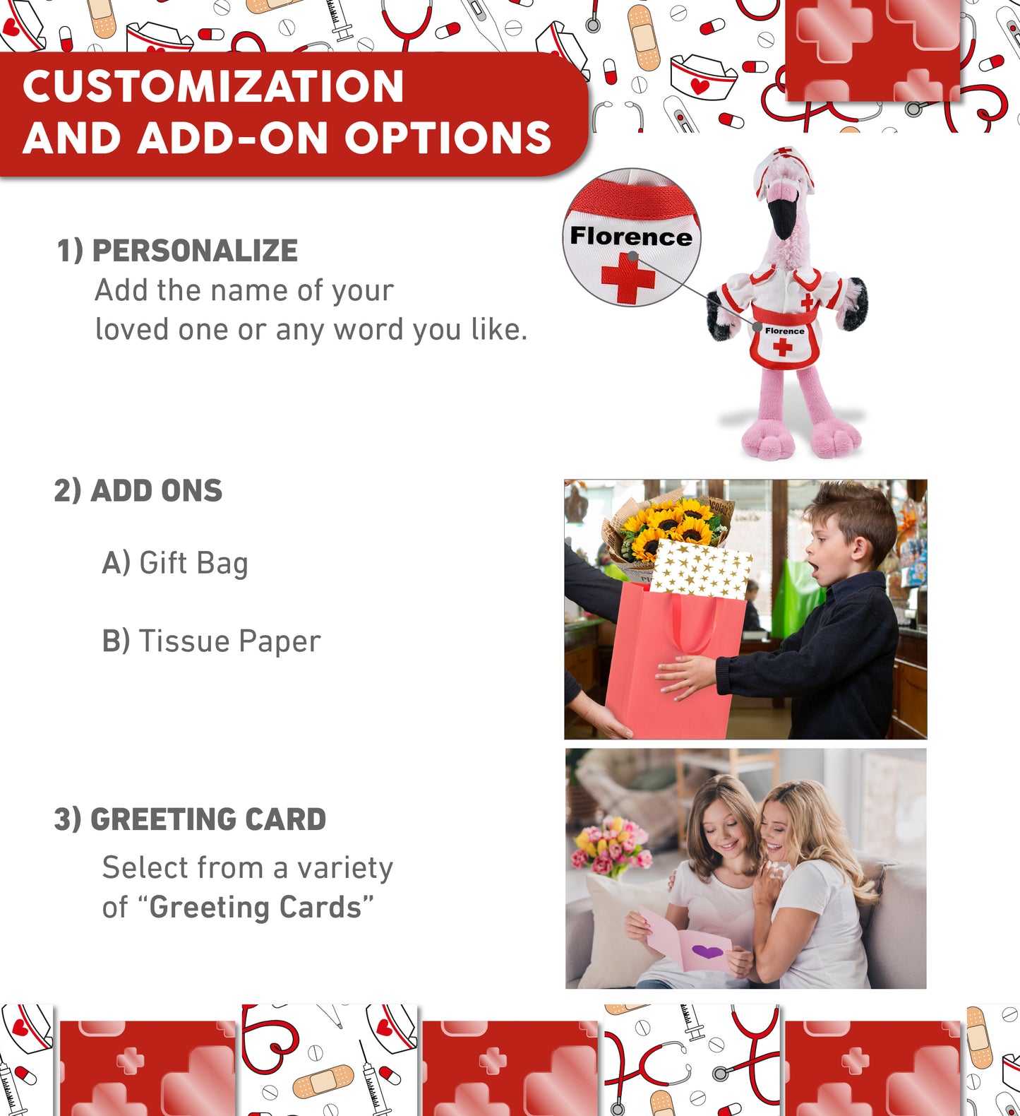 SUPER-SOFT PLUSH - PINK FLAMINGO With NURSE Dress-Up