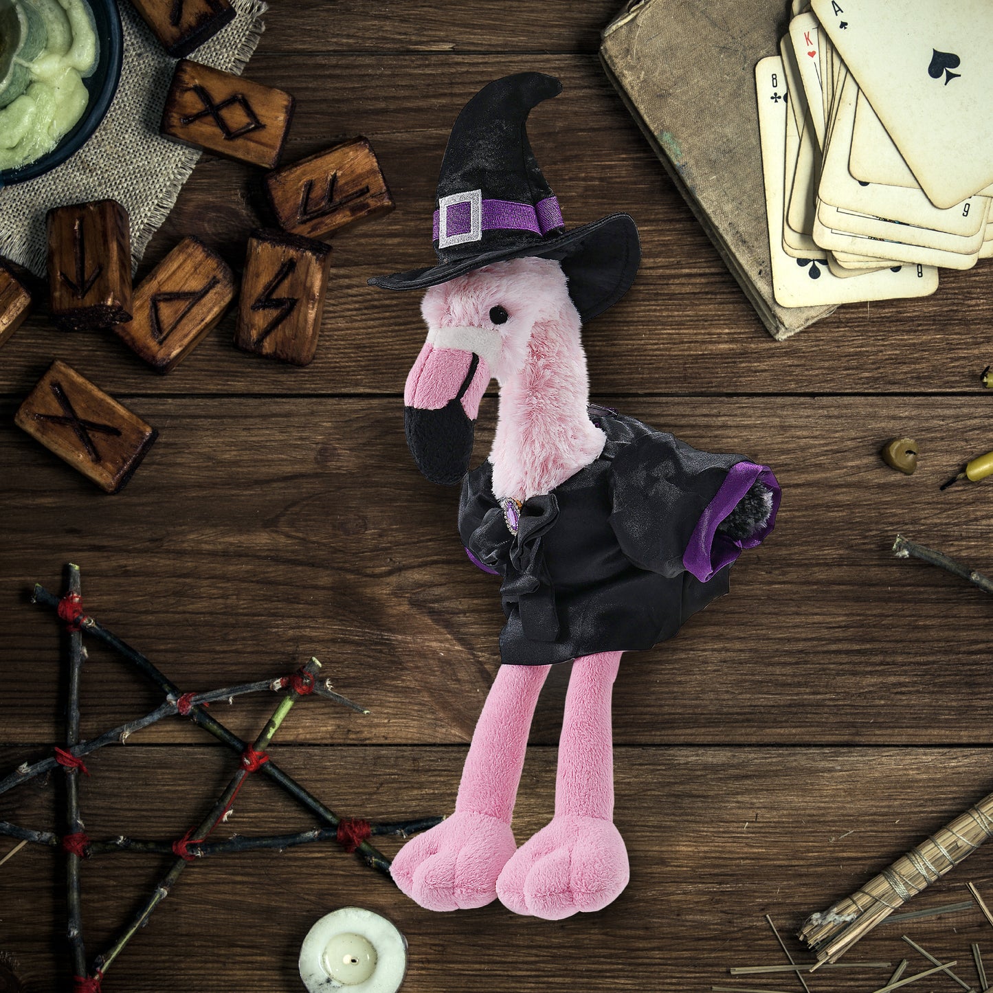 SUPER-SOFT PLUSH - PINK FLAMINGO WITCH