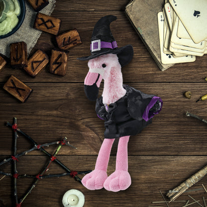 SUPER-SOFT PLUSH - PINK FLAMINGO WITCH