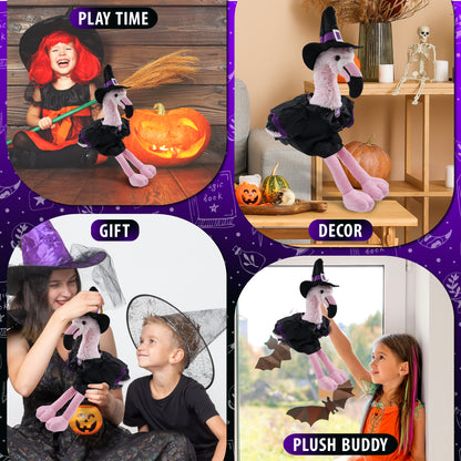 SUPER-SOFT PLUSH - PINK FLAMINGO WITCH