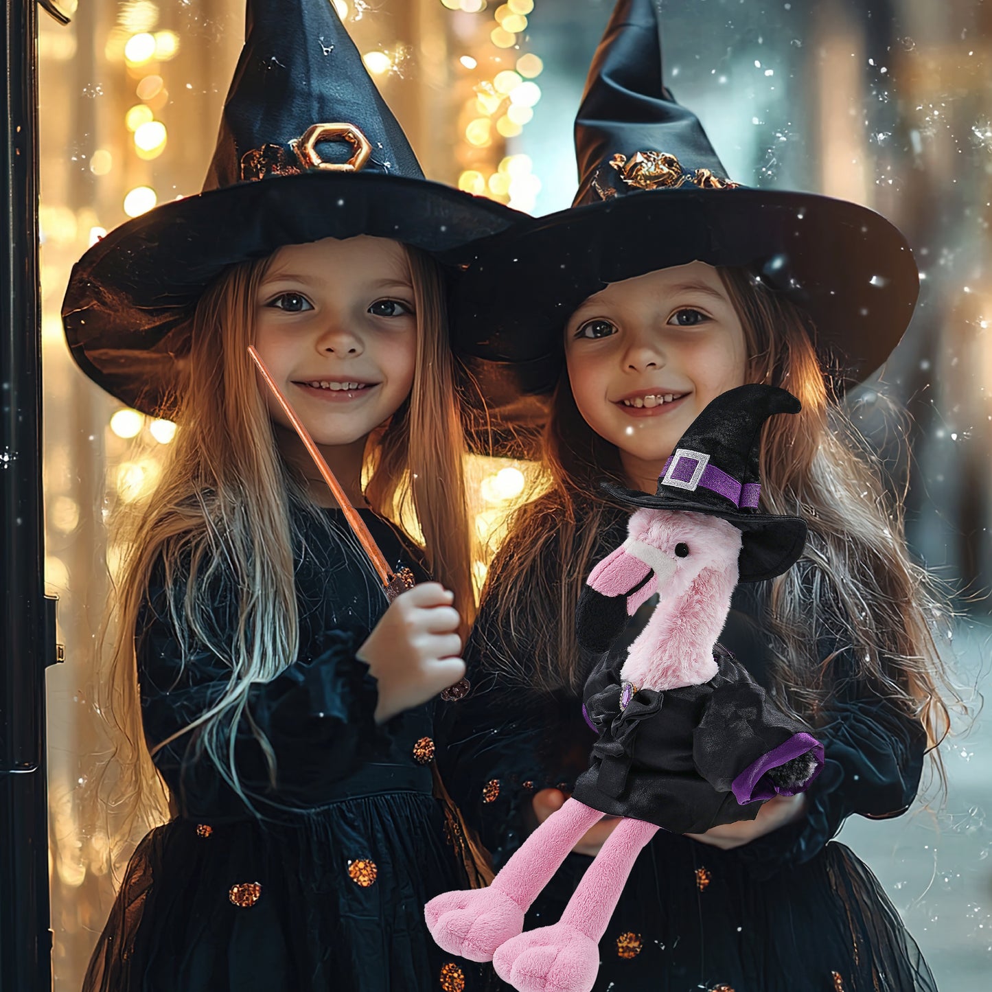 SUPER-SOFT PLUSH - PINK FLAMINGO WITCH