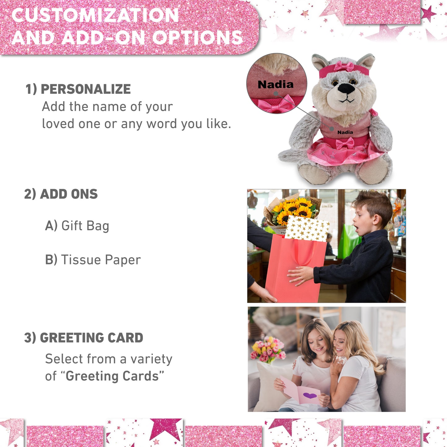 SUPER-SOFT PLUSH - SITTING WOLF BALLERINA