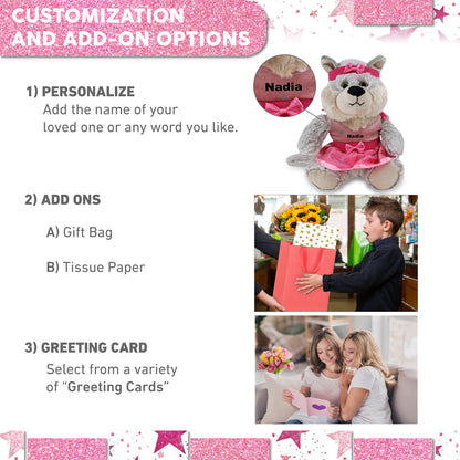 SUPER-SOFT PLUSH - SITTING WOLF BALLERINA